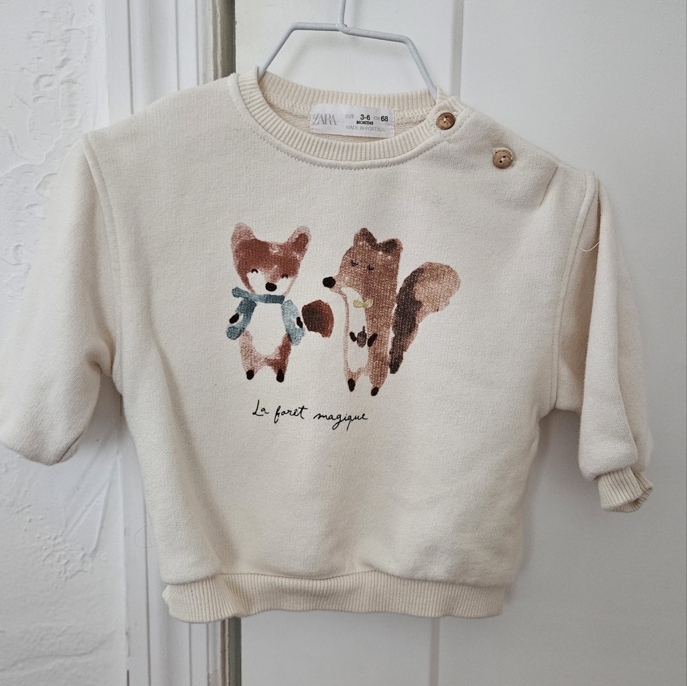 Zara baby girl sweater la foret magique
